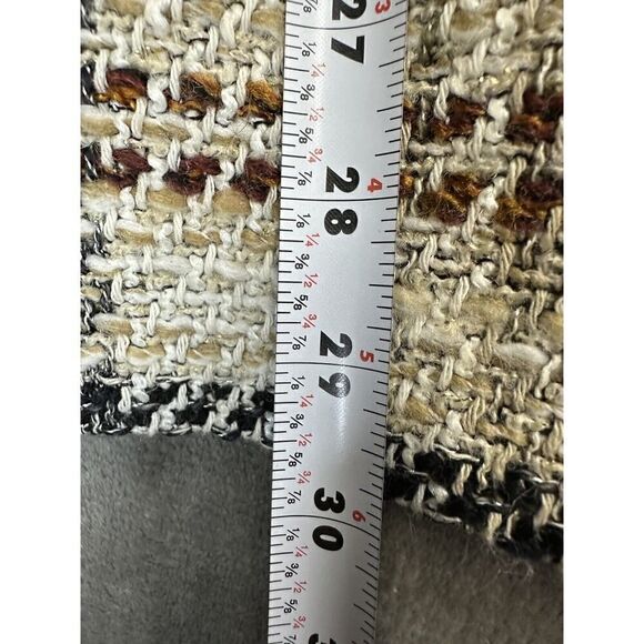 ZARA WOMAN DOUBLE-BREASTED TEXTURED CHECK BLAZER SAND BLACK 2075/299 FW20 Large - Picture 11 of 14